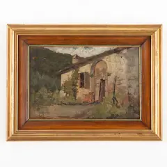 Giovanni Giani, Torino, 1866 - 1936 / Casolare di campagna / Firmato G Giani in basso a sinistra, oil on panel
