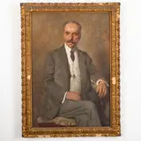 Cesare Ciani, Firenze, 1854 - 1925 / Ritratto di gentiluomo / Firmato C Ciani e datato 1914 in basso a sinistra / Ritratto di gentildonna / Firmato Ciani in basso a destra, oil on canvas
