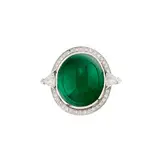 Emerald And Diamond Ring A Gold, Senza titolo