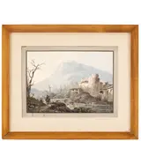 Alessandria, 1785 - Milano, 1837 / Veduta nei pressi del Monte Olimpino a Como / Firmato Migliara in basso a sinistra by Giovanni Migliara, watercolour on paper, offered Sep 2022