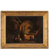 Alessandria, 1785 - Milano, 1837 / Frati che attendono ai lavori in cucina / Firmato Gio Migliara f. in basso a sinistra by Giovanni Migliara, oil on canvas, offered Sep 2022