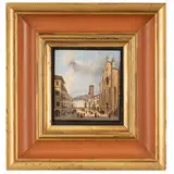 Alessandria, 1785 - Milano, 1837 / La piazza del Duomo di Como by Giovanni Migliara, oil on paper, offered Sep 2022