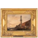 Alessandria, 1785 - Milano, 1837 / Porto di Genova / Firmato Gio Migliara in basso a destra by Giovanni Migliara, oil on canvas, offered Sep 2022