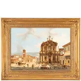 Alessandria, 1785 - Milano, 1837 / La piazza di Sant'Eufemia a Milano / Firmato Migliara fece sul retro by Giovanni Migliara, oil on canvas, offered Sep 2022