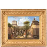 Alessandria, 1785 - Milano, 1837 / Ritrovo nel giardino di un palazzo lombardo / Firmato Migliara in basso a destra by Giovanni Migliara, oil on canvas, offered Sep 2022