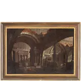 Alessandria, 1785 - Milano, 1837 / Capriccio architettonico / Firmato Migliara in basso a sinistra by Giovanni Migliara, oil on canvas, offered Sep 2022