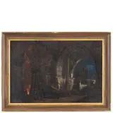 Alessandria, 1785 - Milano, 1837 / Interno di una fucina / Firmato Migliara in basso a sinistra by Giovanni Migliara, oil on canvas, offered Sep 2022
