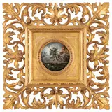 Giovanni Migliara, Alessandria, 1785 - Milano, 1837 / Paesaggio fluviale con chiesa