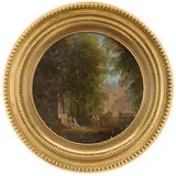 Giovanni Migliara, Alessandria, 1785 - Milano, 1837 / Cappella medievale nel parco