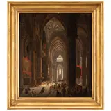 Alessandria, 1785 - Milano, 1837 / Processione nel Duomo di Milano / Firmato G Migliara f. Milano e datato 1817 in basso a destra by Giovanni Migliara, oil on canvas, offered Sep 2022