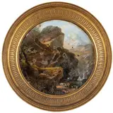Giovanni Migliara, Alessandria, 1785 - Milano, 1837 / Grandi rocce con viandante