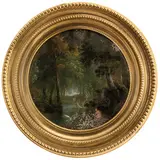 Giovanni Migliara, Alessandria, 1785 - Milano, 1837 / Bosco con nudo e cigno