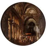 Giovanni Migliara, Alessandria, 1785 - Milano, 1837 / Interno di cattedrale