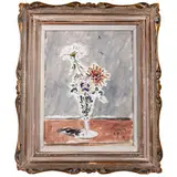 Ferrara 1896 ; Milano 1956 / Fiori nel bicchiere, 1949 by Filippo de Pisis, oil on canvas cartonata, offered Jul 2022