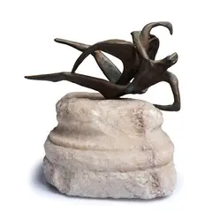 Bahman Mohasses, Iran 1931 ; Roma 2010 / Leda e il cigno, 1979, bronze