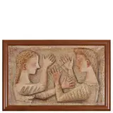 Massimo Campigli, Berlino 1895 ; St. Tropez 1971 / Il gioco del filo, 1946, oil on canvas