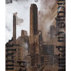 Luca Pignatelli, Milano 1962 / New York, 2005, mixed media on canvas di sacco