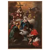 Bozzetto raffigurante la Madonna in gloria con la Trinità e Santi by Giovanni Domenico Molinari, oil on canvas, offered Jun 2022