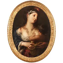 Pietro Ricchi, Allegoria della Carità, oil on canvas ovale