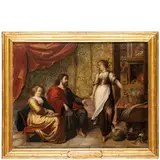 Willem van Herp, Cristo in casa di Marta e Maria, oil on copper