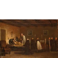 Gaudenzio Botti, Scene di convento, oil on canvas