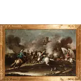 Francesco Simonini, Coppia di battaglie, oil on canvas