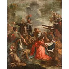 Salita al calvario / Firmato sul verso: BERNARD...DEHO F by Bernardino Deho, oil on canvas, offered Jun 2022