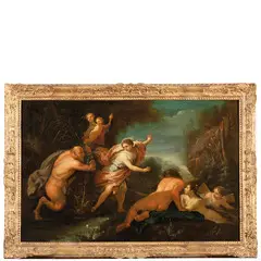 Pan e Siringa by Michele Rocca, oil on canvas, offered Jun 2022