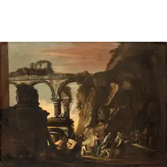 Resurrezione di Lazzaro by Giovanni Ghisolfi, oil on canvas, offered Jun 2022