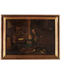 Gillis van Tilborgh, Scena di cucina, oil on panel