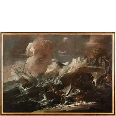 Marco Ricci, Burrasca di mare, oil on canvas