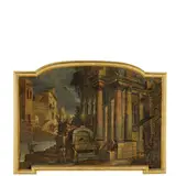 Pietro Paltronieri, Capriccio architettonico, tempera on canvas