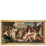 Pietro Bardellino, Paesaggio con contadini che danzano, oil on canvas