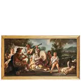 Pietro Bardellino, Paesaggio con concerto di contadini, oil on canvas