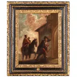Fuga in Egitto by Theodor Helmbreker, oil on canvas, offered Jun 2022