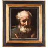 Studio di testa by Pier Francesco Mola, oil on canvas, offered Jun 2022