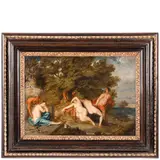 Frans Wouters, Satiri e ninfe, oil on copper