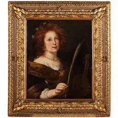 Santa Cecilia by Bernardo Strozzi, oil on canvas, offered Jun 2022