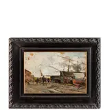 Domodossola, 1848 - Pegli, 1938 / Barche in secca / Firmato C Follini in basso a sinistra by Carlo Follini, oil on panel, offered Jun 2022