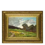Lorenzo Delleani, Pollone, 1840 - Torino, 1908 / Paesaggio autunnale / Datato 13 07 1906 in basso a destra