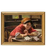 Arturo Ricci, Firenze, 1854 - 1908 / La buona notizia / Firmato Arturo Ricci in basso a sinistra, oil on canvas cm 60