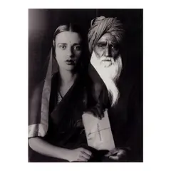 Vivan Sundaram, Untitled (Father and Daughter) (from 'The Re-take of Amrita'), 2001, Digital photocollage; signed and dated in ink in the margin