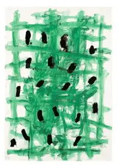 Ohne Titel by Georg Baselitz, 1991, Gouache und Tuschpinsel auf Fabriano-Velin, sold May 2011