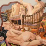 Philip Pearlstein, Two Models With Hunzinger Chair And Mirror, Painting