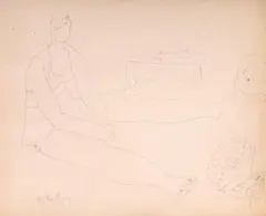Stella Resting by Milton Avery, Drawing, sold Nov 2025