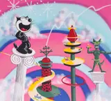 Kenny Scharf, Felix On A Pedestal