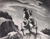 Goin' Home by Thomas Hart Benton, Lithograph, sold Nov 2025