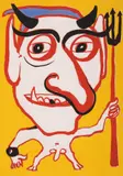 Alexander Calder, Le Diable ( Portrait De Constantin Tacou), Etching