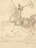 Don Quixote by Salvador Dalí, Etching, sold Nov 2025