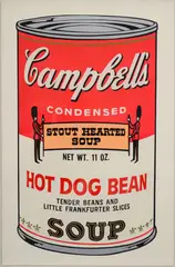 Andy Warhol, HOT DOG BEAN Soup Can, Screenprint